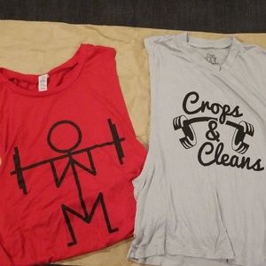 MB Stix and Crops and Cleans Muscle Tees